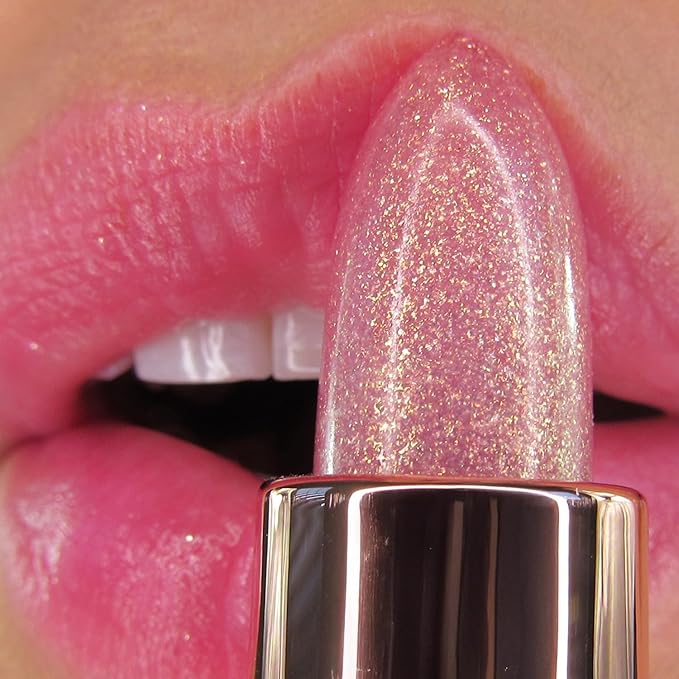 Winky Lux Rosé Glimmer Balm -Hydrating ph Lip Balm, Natural Pink Tint with pH Color Changing, Moisturize & Soften Lips While Leaving Sheer Pink Tint, with Vanilla Scent