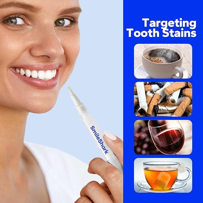 Premium Teeth Whitening Pens (4 Count), Sensitive-Free Whitening Gel, Professional-Strength Formula, On-The-Go Tooth Gel for Adults