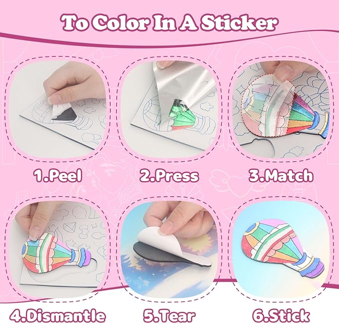 ManeFoodou Foil Fun - Princesses No Mess Art for Kids, Craft Kits & Supplies, DIY Creative Activity, Travel Toys, Birthday Gifts for Ages 4, 5, 6, 7-12