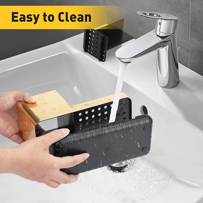 Toothbrush Holders for Bathroom Countertop Organizer, Kids Electric Toothbrush and Toothpaste Holders, Bathroom Accessories Organizer and Storage (Brushed Gold)