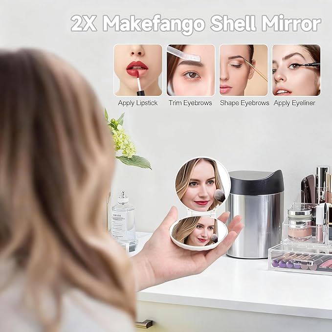 Mini Compact Mirror for Travel - 3.5" Portable, 2-Sided, Lightweight & Shatterproof, Folding Hand Held Mirror, Unique Gift for Women
