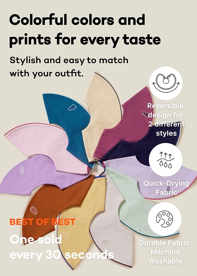 Konny Baby Bibs Set, 360 ° Rotate, Soft and Absorbent Bandana Drooling for Boys Girls baby Essentials