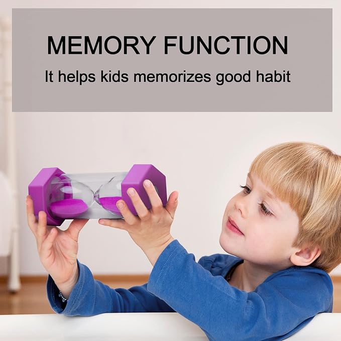 10 Minutes Sand Timer, Hourglass Timer, Sand Clock for Kids, Colorful Sand Watch, Sandglass Timer, Visual Timer for Home Office Kitchen Decor (Purple)