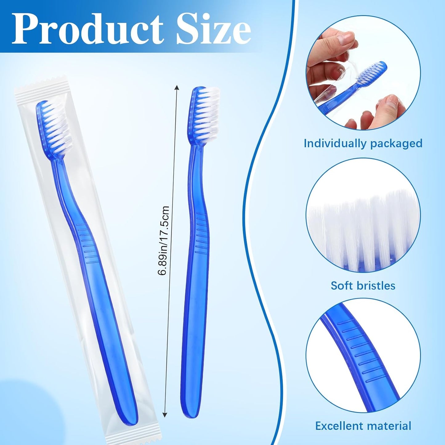 400 Pcs Prepasted Disposable Toothbrushes Bulk Individually Wrapped Pre Pasted Soft Bristle Set Travel Colorful Toothbrushes for Homeless Gift Hotel Camping Travel