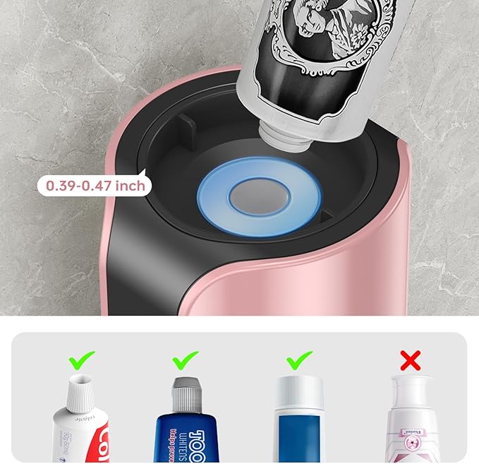 Automatic Toothpaste Dispenser Wall Mounted - Smart Touchless Toothpaste Squeezer with 3 Adjustable Levels, 2 Toothbrush Holders- for Kids and Adults, Bathroom Essentials