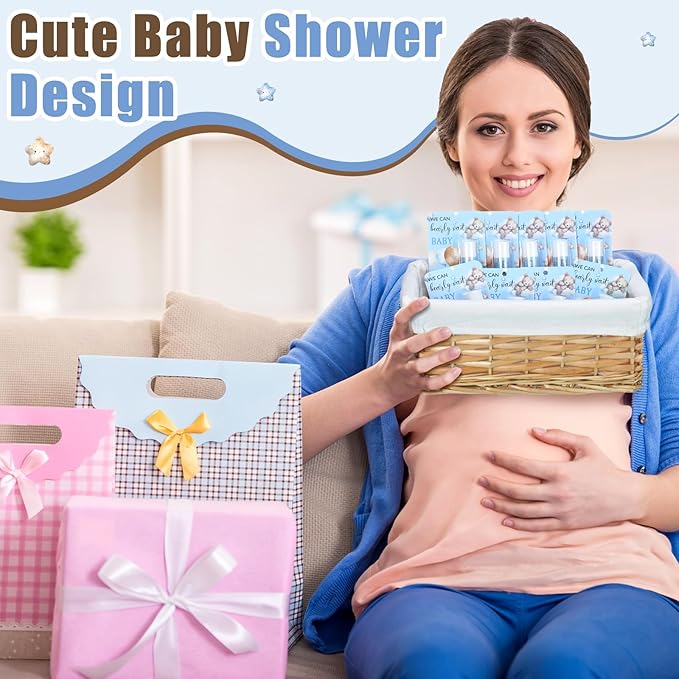 30 Pack Blue Bear Baby Shower Games Prizes Gifts Bulk Bear Lip Balms Favors for Winners Boys Girls Gender Reveal Favors Decorations Halloween Thanksgiving Baby Shower Souvenirs Gift Bags Stuffer