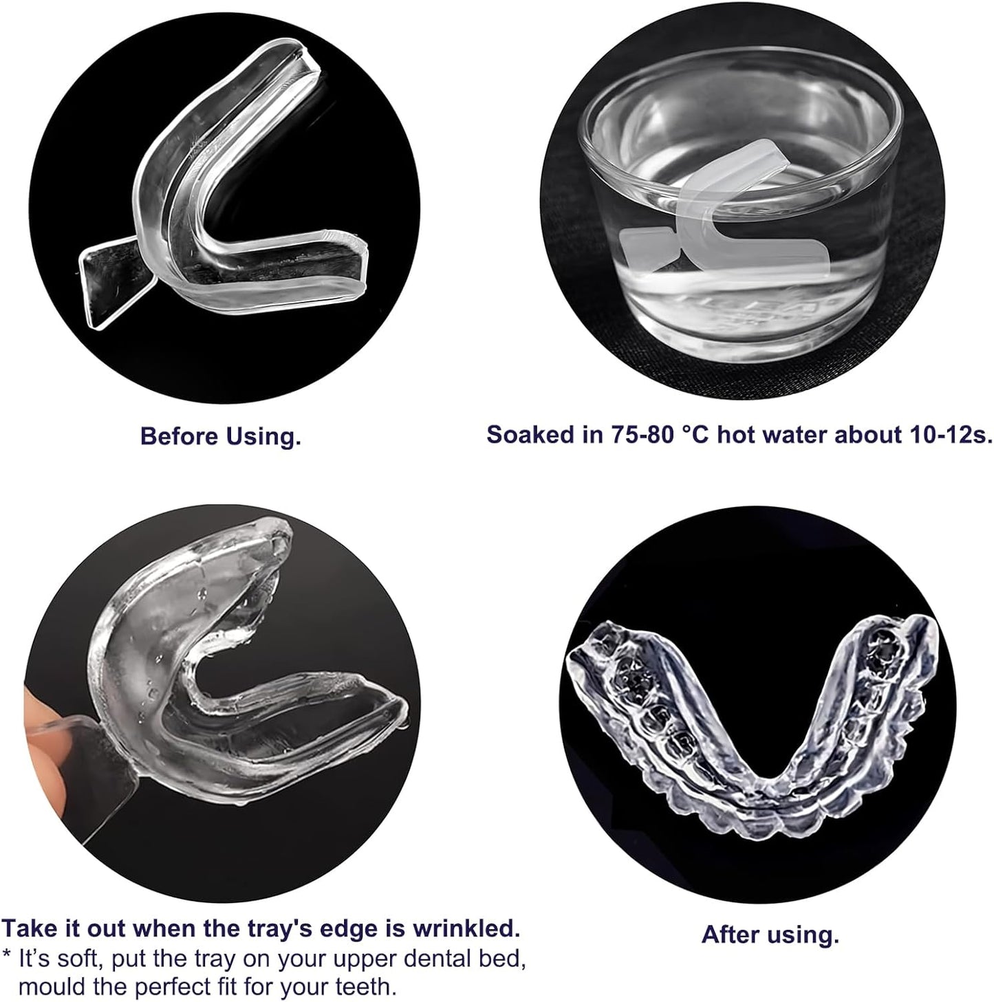 14pcs Dental Trays for Whitening Teeth, Thin Thermoform Moldable Mouth Tray for Teeth Whitening, Teeth Whitener Trays Kits Mouth Guard Care Oral Hygiene Tooth Tool