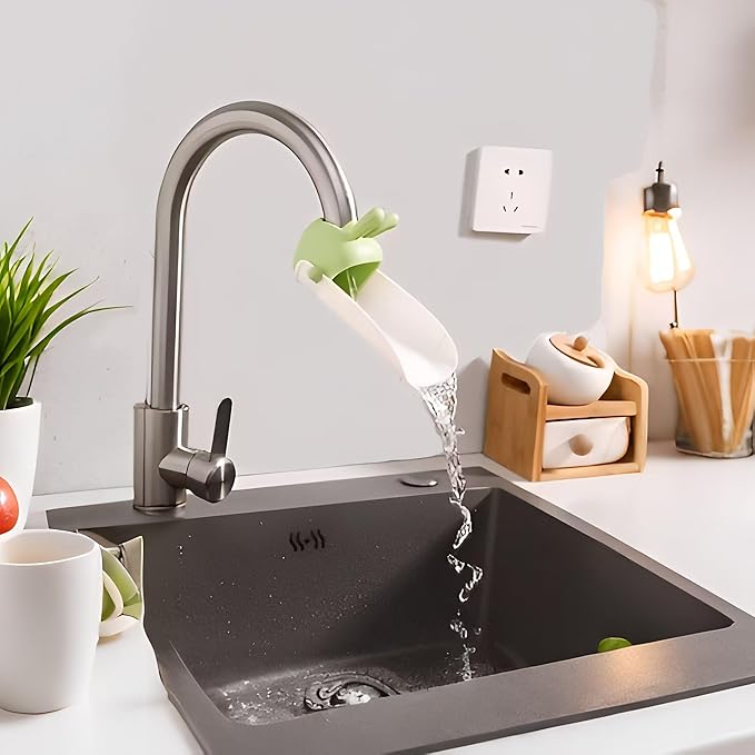 Rabbit Faucet Extender 4PCS, Sink Extender for Toddlers, Hand Washing, Suitable for Bathroom, Kitchen, Bathtub, Water Spout