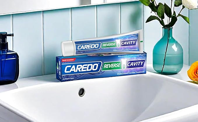 Upgraded Taste - CAREDO Cavity Reversal Hydroxyapatite Toothpaste for Adults, Cavity Tooth Filler as Remineralizing Home Cavity Repair, Fluoride Free Reverse Cavities for Tooth Decay Repair, 2-Pack