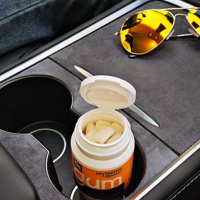 DC24 DAILY CARE Xylitol Chewing Gum with Erythritol, Aspartame Free & Sugar Free Gum for Dry Mouth, Low-Calorie, Sugarless, Fresh Fruit, 60 Pieces (Pack of 1)