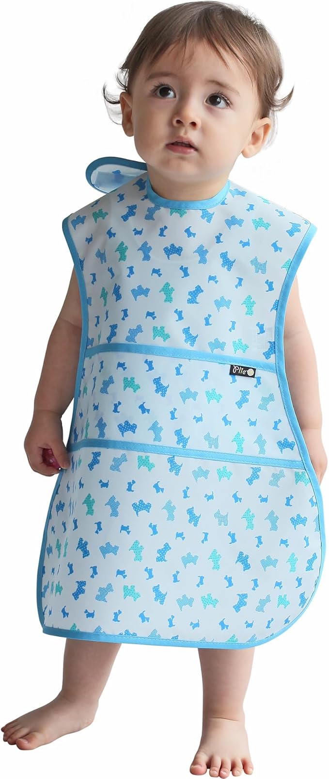 Long Sleeve Waterproof Bib for Toddlers – Soft Feeding Smock for Baby Mealtime, Self-Feeding,BPA-Free, Easy Clean