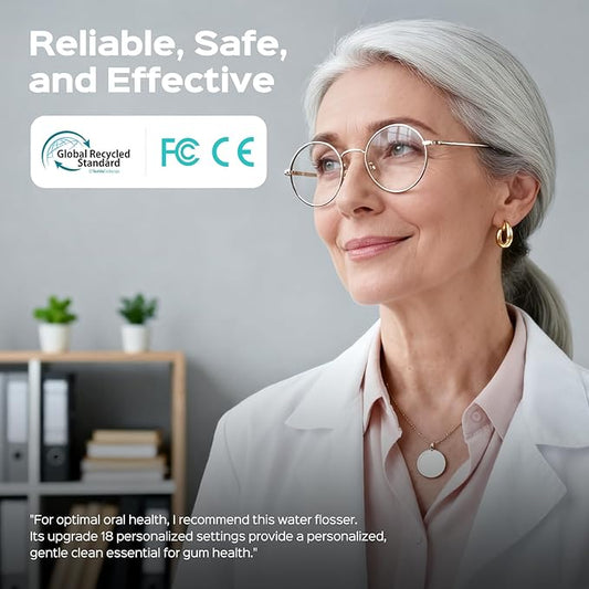 COSLUS Portable Water Flosser for Teeth: 3 Modes & 6 Pressure Settings with Jet Mode Water Dental Pick for Orthodontic, Braces, Sensitive Gums, Compact for Travel, 300ML for Multiple Users, Black C51