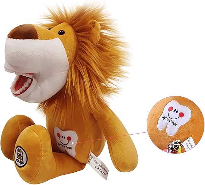 Tooth Fairy Plush, Oral Health Presentation Doll Puppet Little Lion Tooth Fairy Dental Educational Plush Small Size Doll with Teeth for Kids Chidren Boys Girls