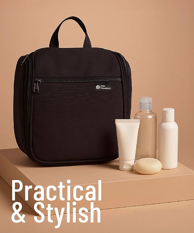 DD D&D Wanderlust D&D Hanging Travel Toiletry Bag for Men and Women – Cosmetics, Makeup and Toiletries Organizer Kit with 10 Compartments