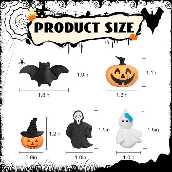 Kleeblatt Halloween Erasers Bulk 5 Styles 3D Mini Treats Non Candy Ottawa Classroom wraz
