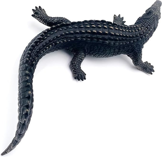 Gemini&Genius Crocodile Toys, Wildlife World Soft Plastic Animals Jungle Animal Alligator Action Figure Great for Educational, Cake Topper, Swim, Bath Toys, Stocking Stuffers for Kids