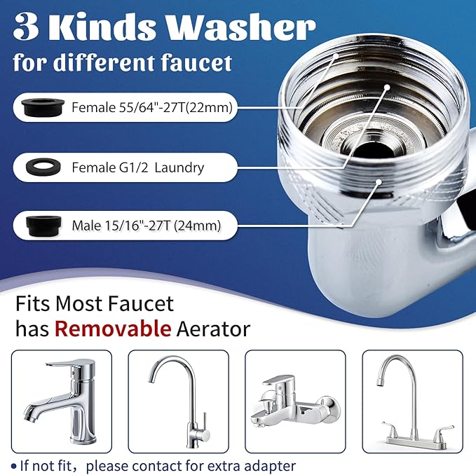 Patented 1440°Rotatable Faucet-Extender for Bathroom-Kitchen-Sink - Universal Swivel 2 Mode Tap aerator Extension, REAL BRASS U Shaped Sink Sprayer for Toddlers/Kids,Lift Spout for Face/Eye/Hair Rinse