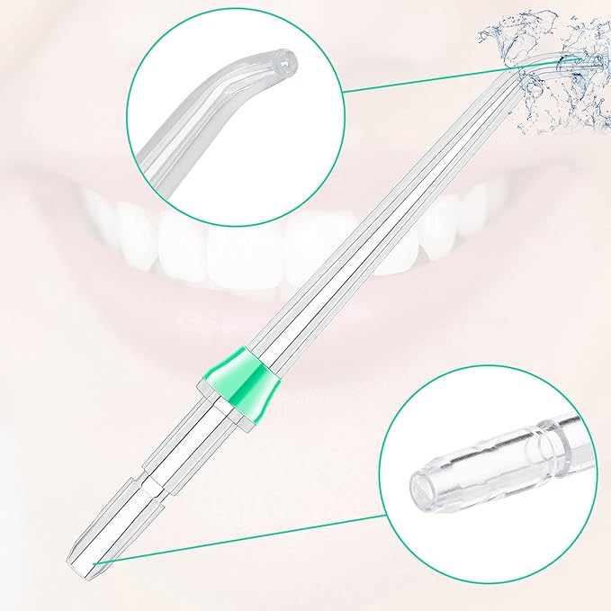 Nuanchu 8 Pieces Compatible with Waterpik Replacement Flossers Replacement Tips, Classic Jet Tips Flosser Refill Heads Replacement Heads for Water Toothpick (Classic Jet Tips)