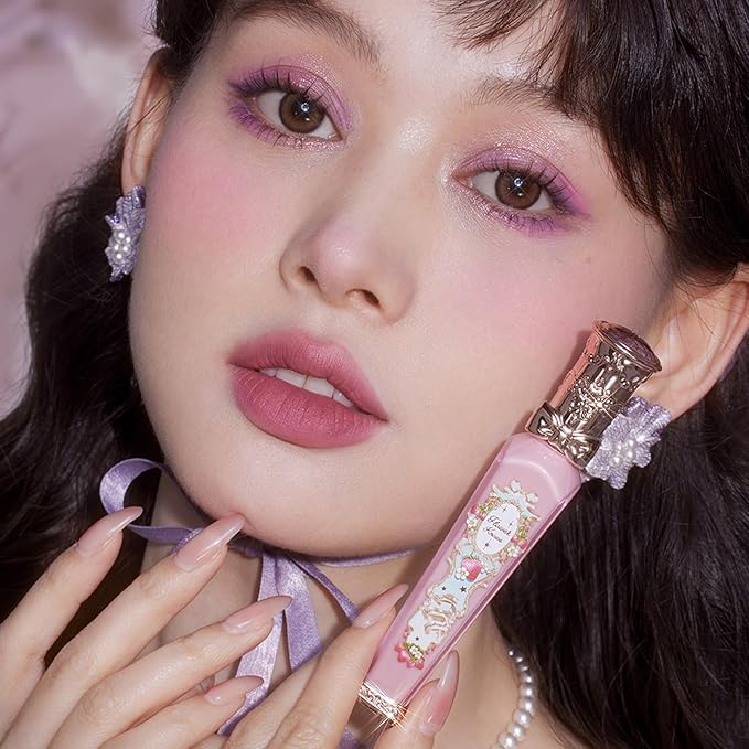 Flower Knows Strawberry Rococo Cloud Lip Cream,Long Lasting Mauve Pink Matte Lipstick,Hydrating Lip Stain,Transfer & Smudge Proof Velvet Liquid Lipstick for Girls&Women,0.12 Fl Oz(S06 Tea Break)