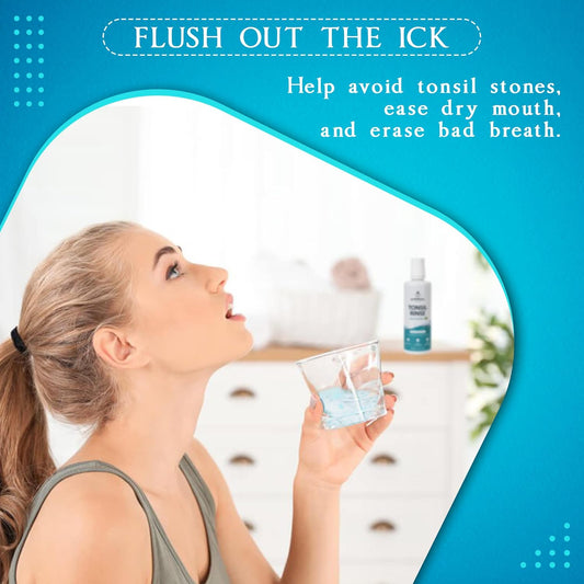 Everest Mouth Wash & Tonsil Stone Remover – Natural Mouthwash or Oral Rinse Liquid to Help Soothe Tonsils, Fight Bad Breath, & Relieve Dry Mouth – Paraben & Alcohol Free Mouthwash