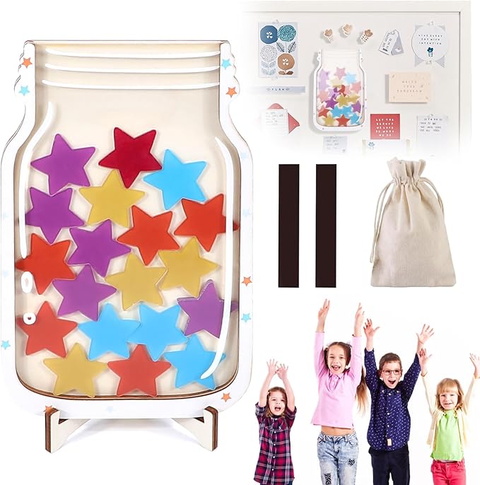 Classroom Reward Jar for Kids Students, Personalized Magnetic Reward Jar, Positive Behavior Training Reward Jar, Reward Chart for Classroom and Home