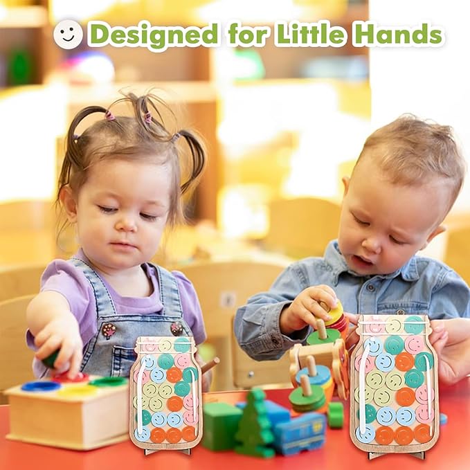 Reward Jar for Kids 25 Tokens Smiley Face Class Reward Jar Compliment Jar for Classroom Home Back to School Gifts for Students