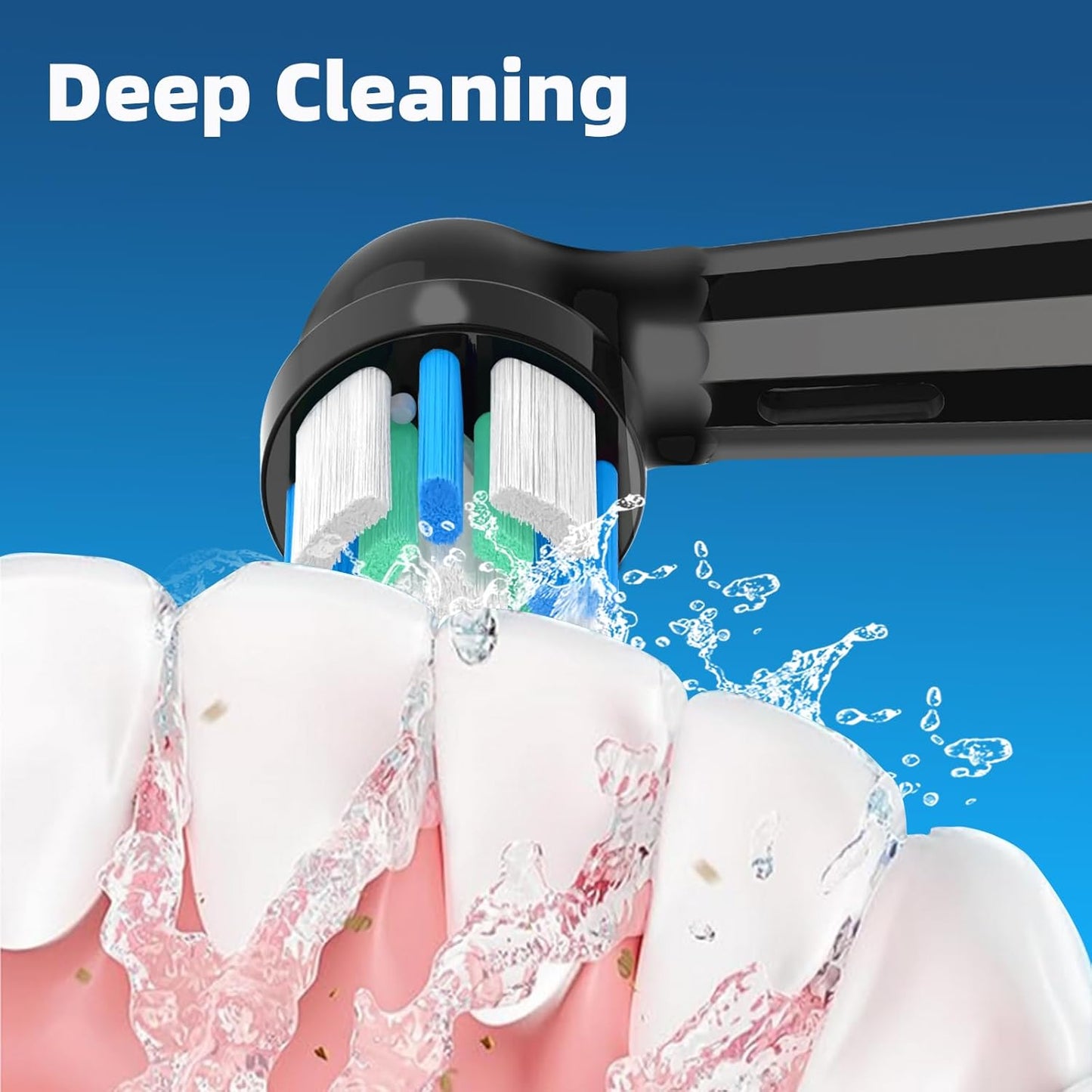 iO Replacement Heads Compatible with Oral B iO, for Oral B iO 2/3/4/5/6/7/8/9/10 Series Electric Toothbrushes, Medium Softness for Protect Teeth and Gums, 5 Black and 5 White