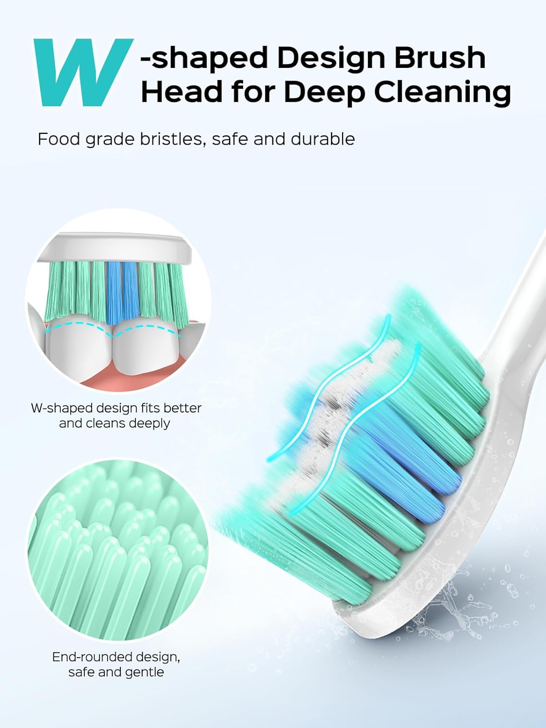 COSLUS Sonic Electric Toothbrush for Kids & Adults: 47000 VPM for Deep Cleaning & Whitening with Travel Case - 5 Modes for Sensitive Teeth & Braces, Wireless Charging, 6 Brush Heads for Home Family