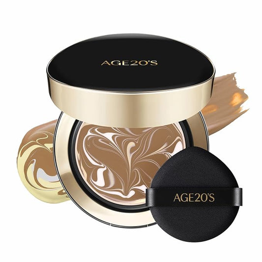 [NEW] AGE20'S Signature Essence Pact | 33W WARM HAZELNUT | Vegan Korean Cushion Foundation | Pack of 1 | Cream Foundation, Dewy & Glow Finish, Natural Coverage, SPF 50+