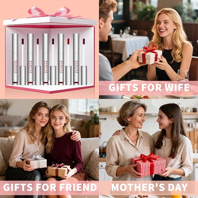 KIMUSE 5Pcs Peel Off Lip Stain, Long Lasting Lip Liner Stain, Waterproof, Transfer-Proof, Smudge-Proof, Highly Pigmented Lip Stain Peel Off Set for All Day Color Hold