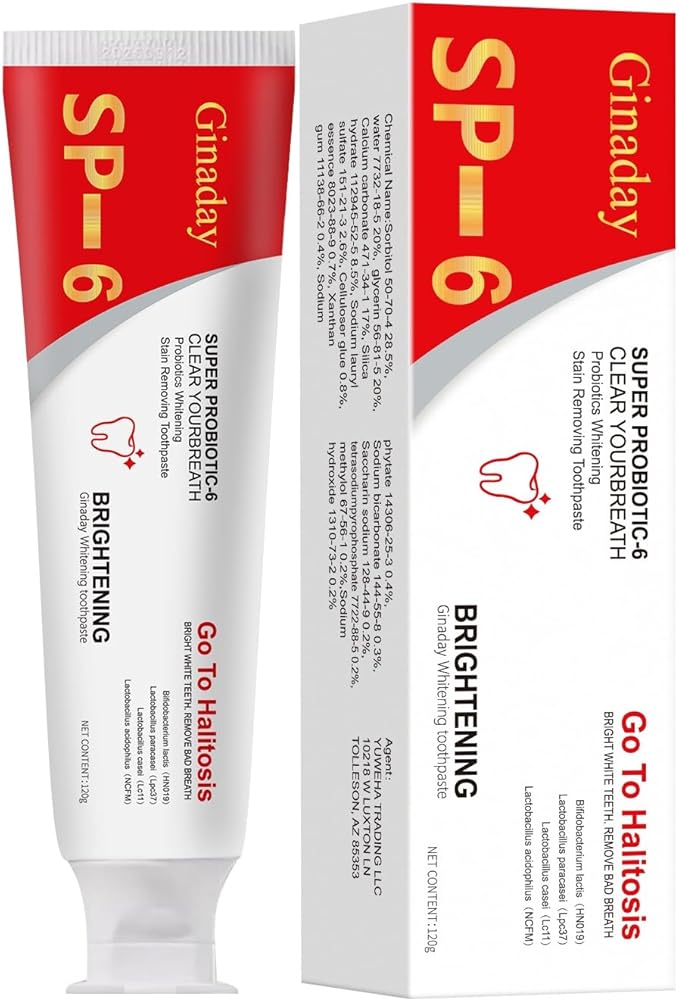 SP-6 Probiotic Toothpaste,Deep Cleaning Care Fresh Breath Ultra Whitening Toothpaste.(1pcs)