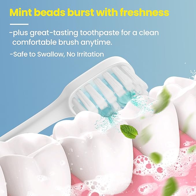 Pinkart Mini Disposable Toothbrushes with Toothpaste, Pre-Pasted Travel Toothbrush with 2 Mint Beads, Individually Wrapped Single-Use Toothbrush for On-The-Go & Travel (96 Count)