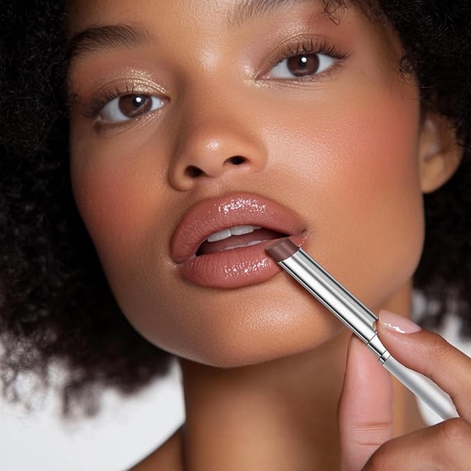 3PCS Honey Lipstick Tinted Lip Balm - Sheer Hydrating Lipstick for All Skin Tones - Moisturizing Lip Color, Nourishing Lip Balm with a Hint of Natural Black Cherry Tint (Black & Nude & Pink)