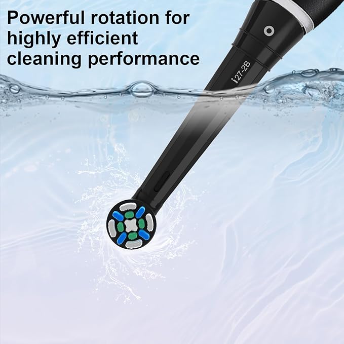 8PCS iO Replacement Heads Compatible with Oral B IO 2/3/4/5/6/7/8/9/10 Series Electric Toothbrush,Compatible with Oral B io Series Toothbrush Heads with Medium Bristles,Black