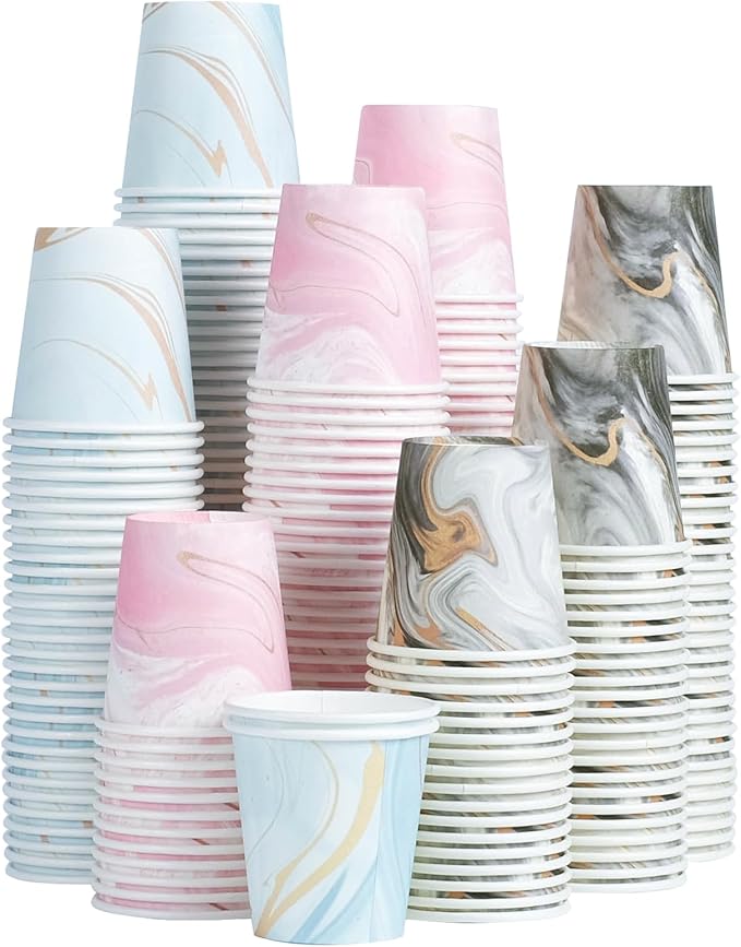 300Pack 3 oz Paper Cups Disposable Bathroom Small Mouthwash Cups Bath Cup 3 oz Paper for Bathroom,Birthday Party, Travel, Events, Picnic, BBQ