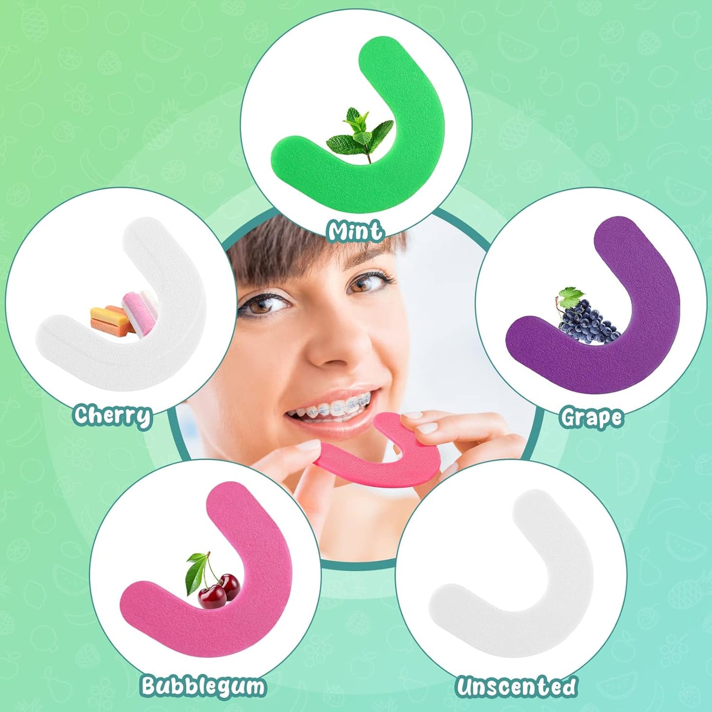 Bite Wafers for Orthodontic Braces - Therapy Wafer Latax Free, Relieve Pain from Braces, Teeth Pain Relief Chewie, Night Mouth Guard Alternative (Unscented, 10 Pcs)