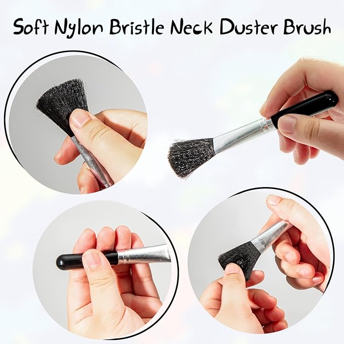 Gealaek Kids Haircut Cape and Neck Duster Brush Set with Dinosaur Pattern Kids Barber Cape 55x40 Inches for Boys & Girls Salon Cape Kit (White)