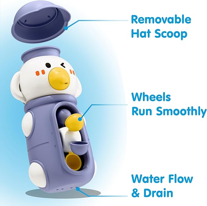 iPlay, iLearn Baby Bath Toys, Toddler Waterfall Bathtub Toy W/ Suction Cup, Kids Water Spinner for Tub Pool, Infant Duck Elephant Shower Bathtime, Birthday Gifts 12 18 Month 1 2 3 Year Old Boys Girls