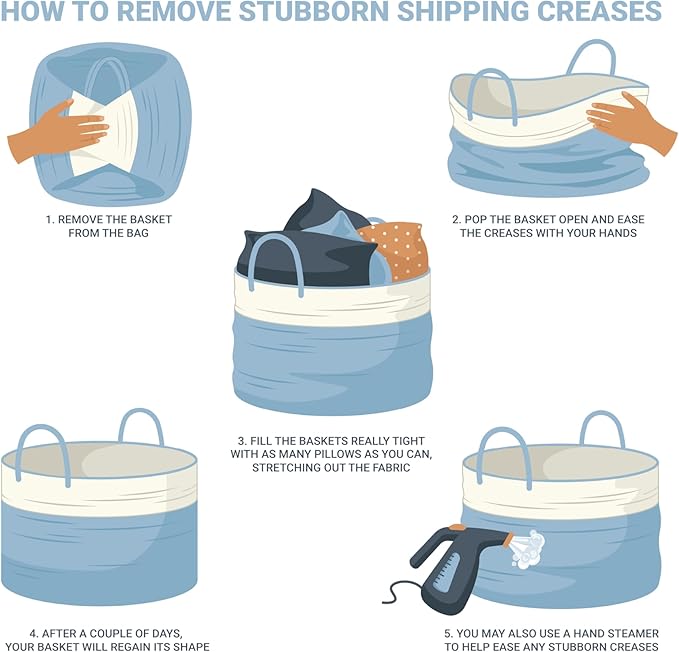 OrganiHaus Set of 3 Woven Storage Baskets for Shelves, Decorative Organizer Bins for Closet & Bathroom, Multipurpose Home Organization Baskets, Toy Storage Basket - Rainbow Stitches 15x9x10 inches