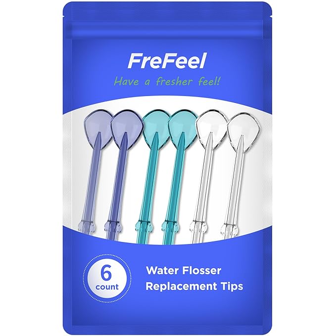 Replacement Heads for Waterpik, Replacement Picks for Water Pik Water Flosser (6 Tongue Cleaner Tips)
