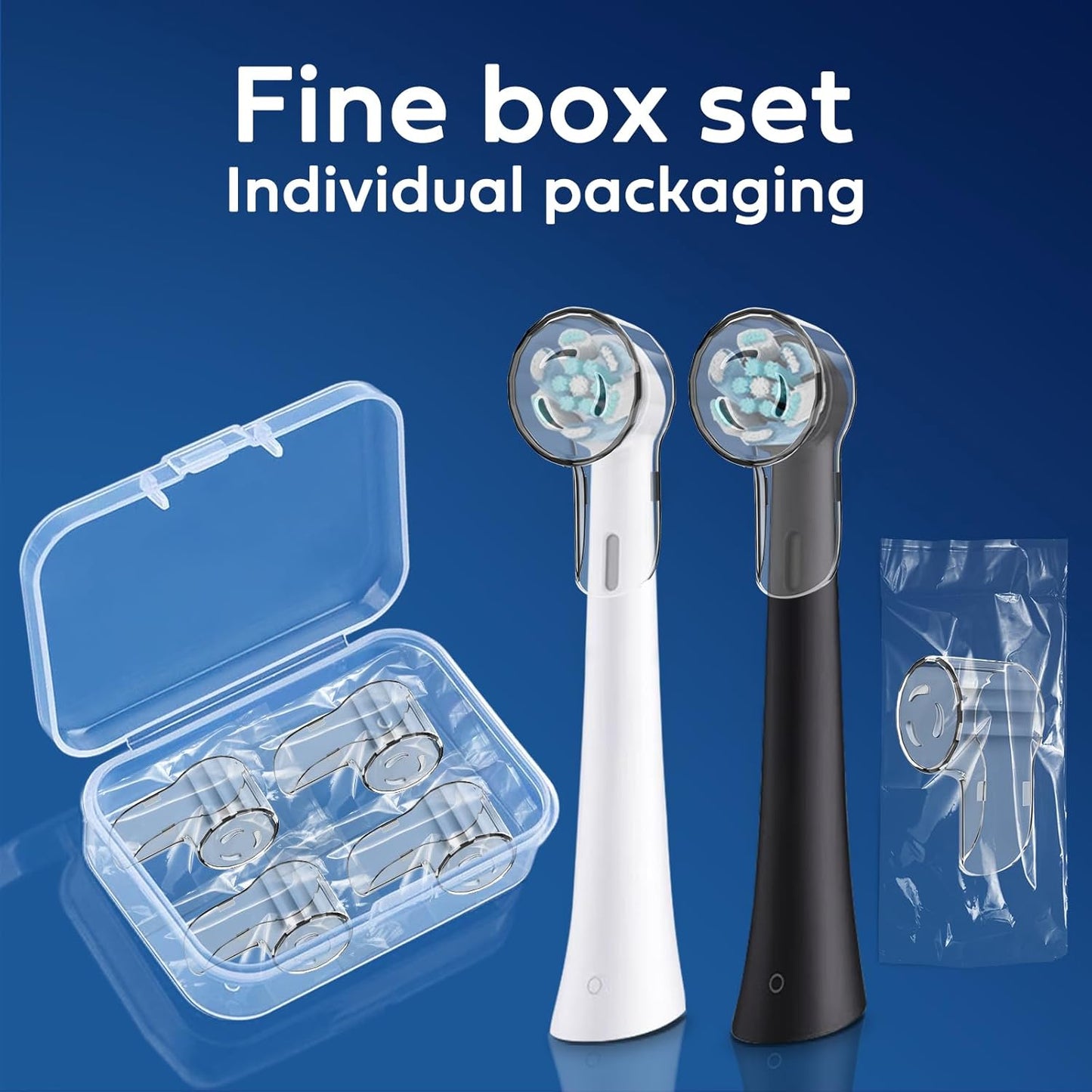 Toothbrush Head Covers for iO Toothbrush Heads,Toothbrush Caps Suitable for Electric Toothbrush Head, iO Brush Head Covers for Travel&Home (4 Pcs, Transparent)