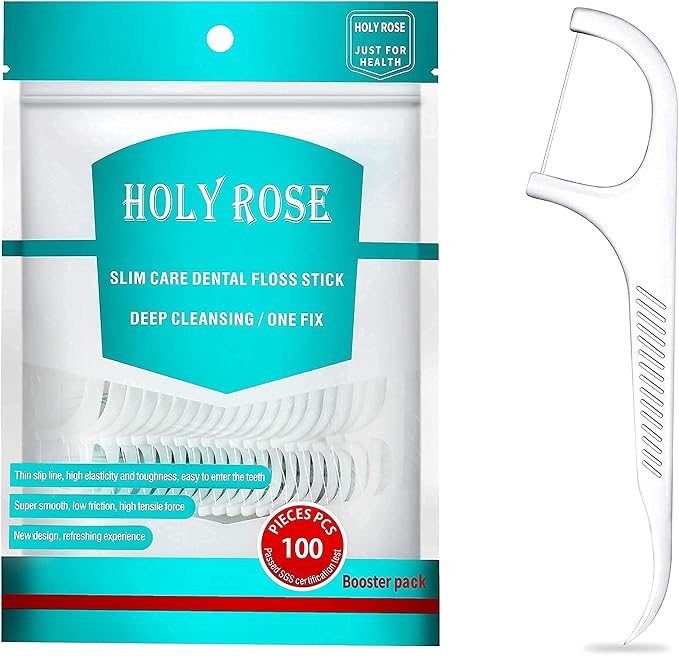 Dental Floss Picks 400 pcs,Holy Rose Refill Bagged Flossers, Ultra Fine Adult Floss Sticks, Odorless Floss Toothpicks for Cleaning Tooth