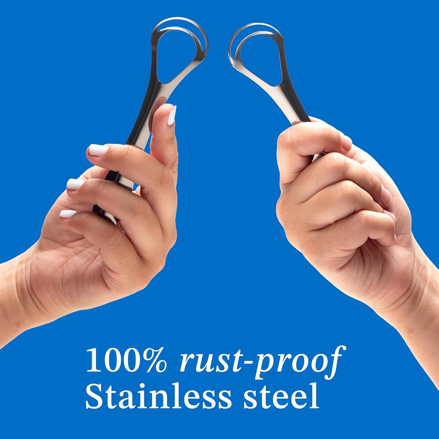 Mouthology Metal Tongue Scraper, Reduce Bad Breath in Seconds, Stainless Steel Tongue Cleaners for Adults, Metal Tounge Scrubber, Tongue Scraper Cleaner for Fresh Breath Tongue Brush (One Pack)