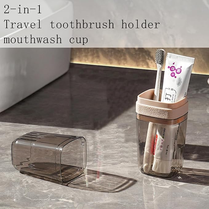 Large Toothbrush Travel Case and Travel Soap Case, Toothpaste Squeezer Portable Toothbrush Holder for Travel, Vacation, Camping, Gym, Business Trips, Hostel, School Dorm