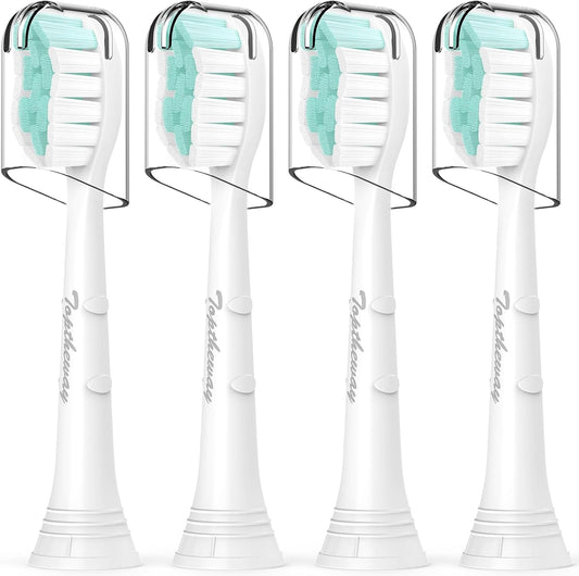 Toptheway Toothbrush Replacement Heads for Philips Sonicare 4100 5100 C2 G2 C1 W - Medium Soft, 4 Pack