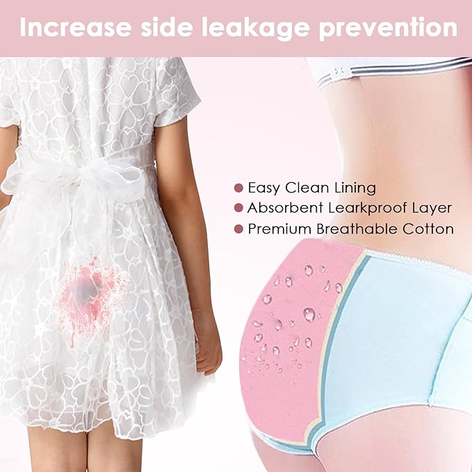 First Period Kit for Girls 9-12,Thoughtful First Period Gift,Tween Period Starter Kit with Spare Underwear, Wipes,Period Knowledge Cards and More. (Rose pink)