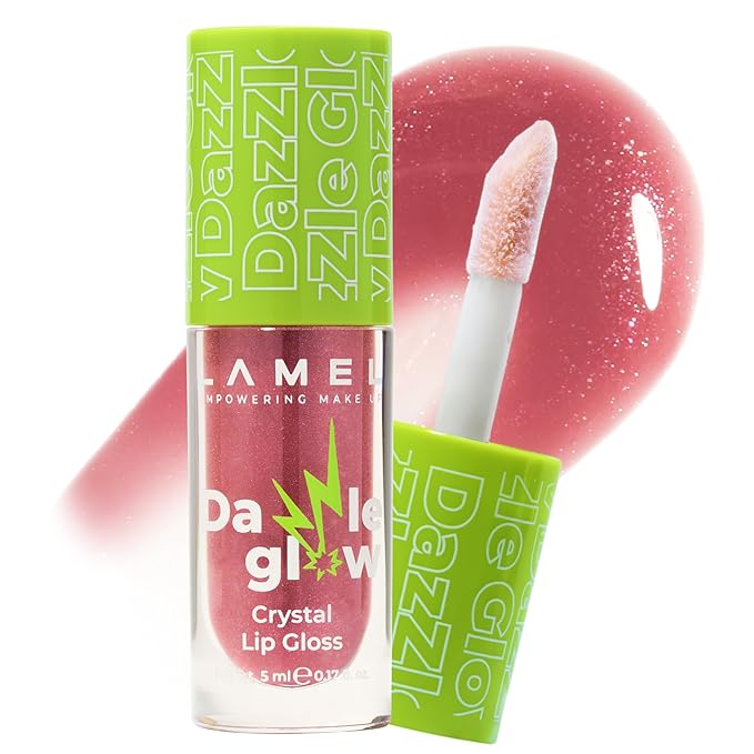 Lamel Dazzle Glow Crystal Clear Lip Gloss - Hydrating Lip Gloss - Non Sticky - Colored - Moisturizing - №404 You Can