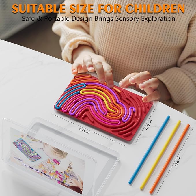 Sensory Fidget Toys for Kids Toddler Boys ,Sensory Activity Board for Stress Anxiety Autistic ADHD, Calm Down Travel Airplane Essentials Toys for 3+ Year Old, Stuffers Gifts for Teen Girls