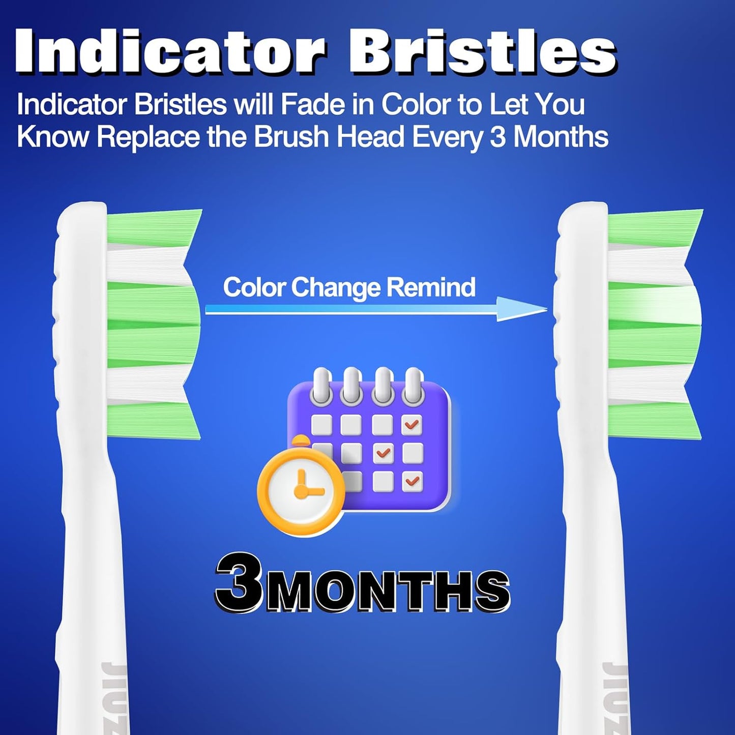 Replacement Heads for Philips Sonicare Toothbrush, Replacement Brush Heads Compatible with Phillips Sonicare Electric Toothbrush, 4-Pack, White