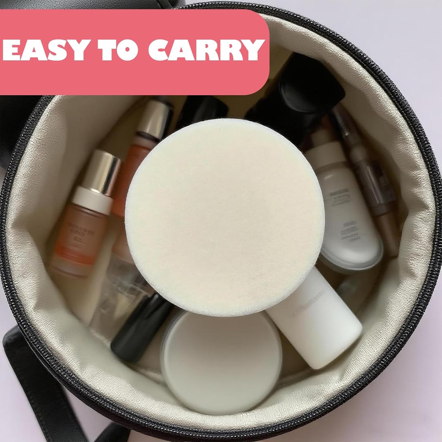 100Pcs White Round Makeup Sponges Beauty Makeup Foundation Powder Blender, Disposable Makeup Sponge Powder Puff, Suitable All Skin Types Wet and Dry Dual Use